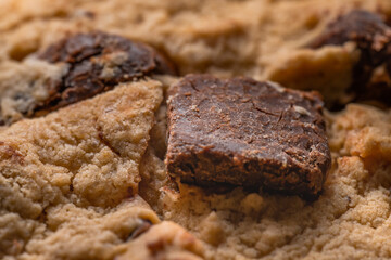 Chocolate Chip Cookie Macro Closeup