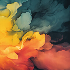 Abstract Burst of Colours: Dynamic Energy in Motion