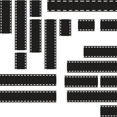 Film reel movie icon. Old retro reel with film strip on white background. Vector illustration isolated.