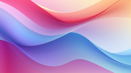 wavy background with a spectrum of colors in a gradient, their waves flowing seamlessly,...