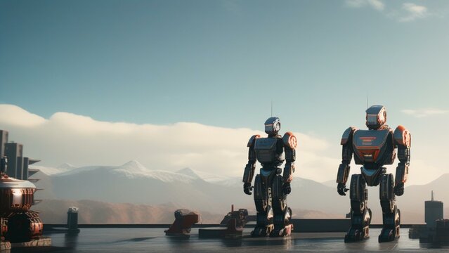 cinematic ai robot workforce wallpaper