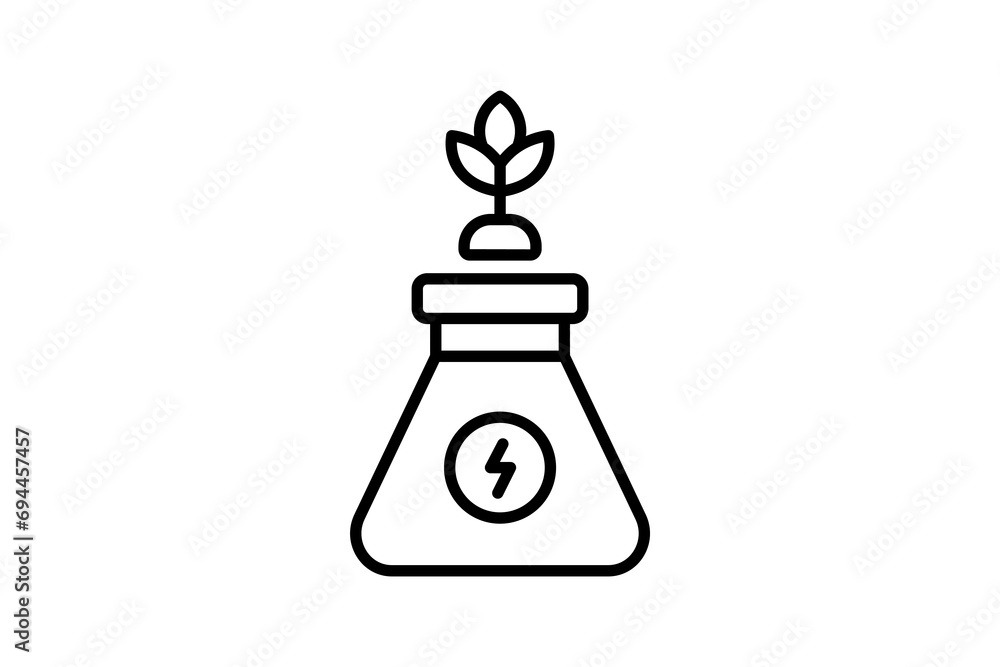 Poster biomass icon. icon related with energy and technological development . line icon style. simple vecto