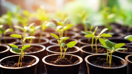 Young plants growing, a sign of vitality.