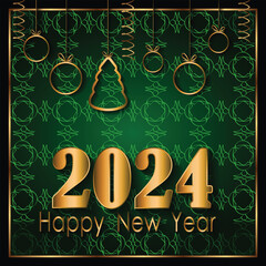 2024 Happy New Year background for your seasonal invitations, festive posters, greetings cards.