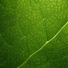 green leaf, macro, zoom, blur. Leaf vein texture abstract background with close up plant leaf cells ornament texture pattern. organic macro linear pattern of nature leaf foliage.