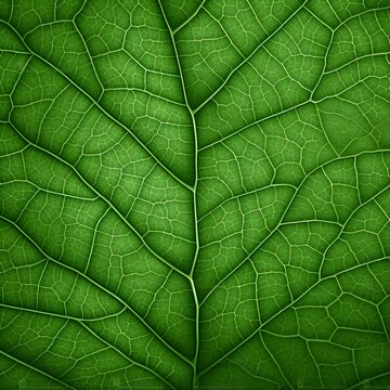 green leaf, macro, zoom, blur. Leaf vein texture abstract background with close up plant leaf cells ornament texture pattern. organic macro linear pattern of nature leaf foliage.