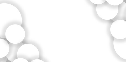Minimalist White circle with drop shadows on light background. abstract background with circles. Minimalist and elegant, modern white background abstract circle shape with shadow overlay.
