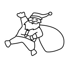 santa claus line icon