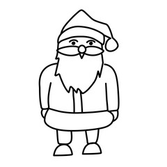 santa claus line icon