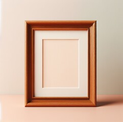 Frame on wooden wall