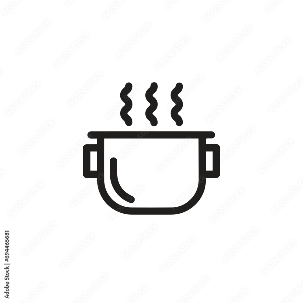Poster pot icon vector. linear style sign for mobile concept and web design. pot symbol illustration. pixel
