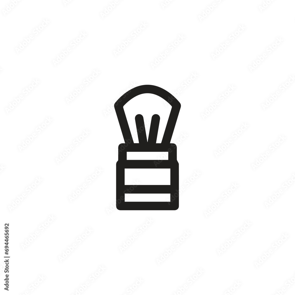 Poster shaving brush icon vector. linear style sign for mobile concept and web design. shaving brush symbol