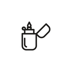 Lighter icon vector. Linear style sign for mobile concept and web design. Lighter symbol illustration. Pixel vector graphics - Vector.	