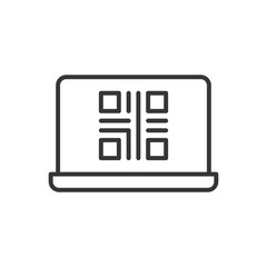 Obraz premium Qr Code Laptop Icon