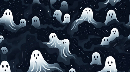 seamless ghost pattern, halloween background, spooky vibes 