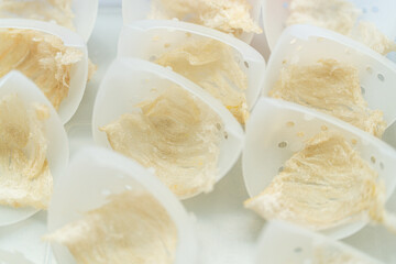 Raw edible bird's nest materials for tradition chinese medicine. Swallow nest the traditional...
