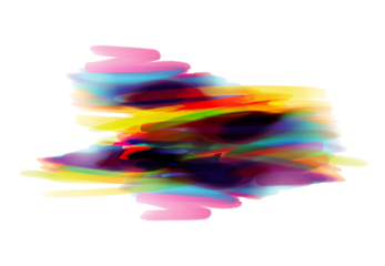 Watercolor painted transparent brush