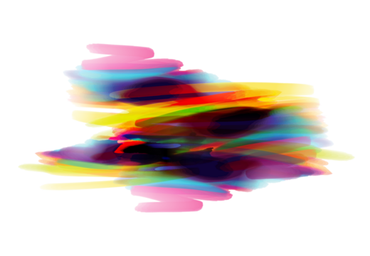 Watercolor painted transparent brush