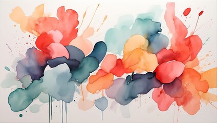 watercolor abstract background, tertiary colors