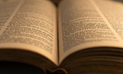 Fototapeta premium Holy Bible close up page