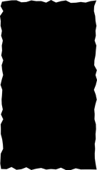 Jagged rectangles collection. Set of black grunge element, shapes with jagged edges. Torn paper...
