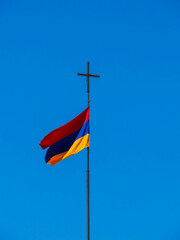 Armenian Flag in Khor Virap