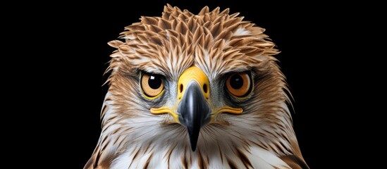 Indonesian national emblem: Javan Hawk Eagle (Elang Jawa) - obrazy, fototapety, plakaty