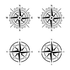 compass rose and compass Kompass Rose Vektor mit vier Richtungen Navigation Kompass Symbol f√ºr Marine Seefahrt - oder Trekking Navigation
