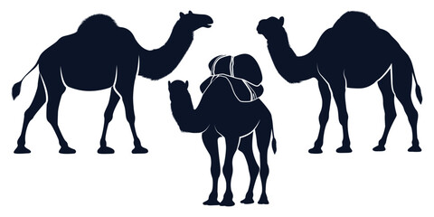 Animal Camel Silhouettes vector art