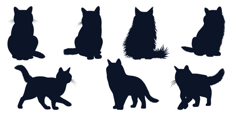 Animal Cat Silhouettes vector art