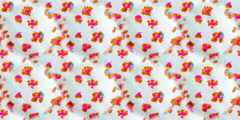 Navy Fabric Texture. Multicolour African Animal.