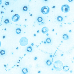 Indigo Dot Texture. Bold Shapes. Cool Acrylic