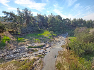 Delicay Creek (lit. translated as crazy creek due to its unexpected flow behaviour) in Saricam, Adana in December