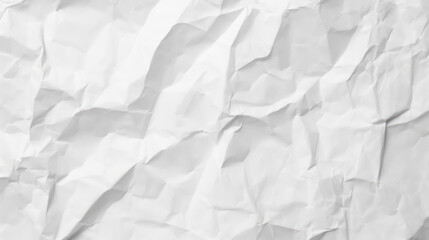 Crumpled paper texture, white crumpled background or wallpaper, empty paper, blank sheet - obrazy, fototapety, plakaty