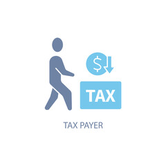 taxpayer concept line icon. Simple element illustration. taxpayer concept outline symbol design.