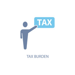 tax burden concept line icon. Simple element illustration. tax burden concept outline symbol design.