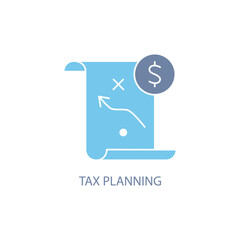 tax planning concept line icon. Simple element illustration. tax planning concept outline symbol design.