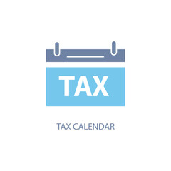 tax calendar concept line icon. Simple element illustration. tax calendar concept outline symbol design.