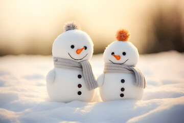 Snowman couple
