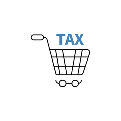 Sales tax concept line icon. Simple element illustration. Sales tax concept outline symbol design.