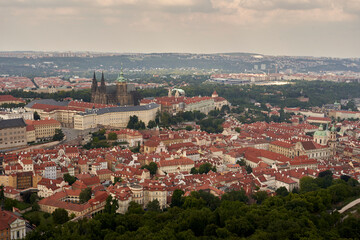 Fototapeta na wymiar view from above in Prague