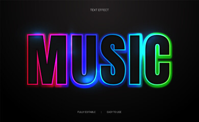 Fototapeta premium Text Effect Music