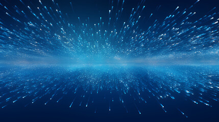 3d render abstract explosion burst of blue and white particles creating a dynamic pattern and background, space and stars explosion concept illustration