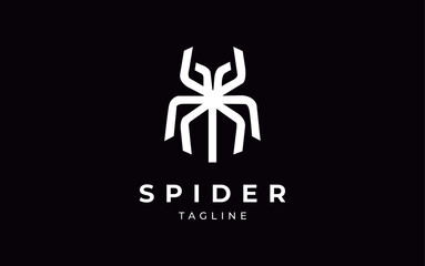 minimal spider logo design vector concept - obrazy, fototapety, plakaty