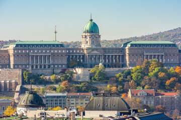 Royal palace of Buda in autumn, Budapest, Hungary