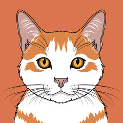 illustration of a cat, cat vector illustration, cat vector tracing, animal illustration, cartoon vector illustration