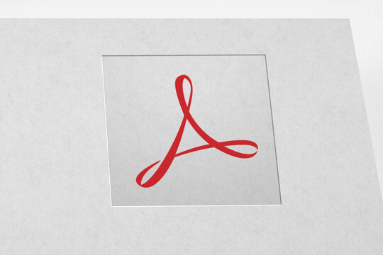 Adobe Acrobat logo printed on white paper.