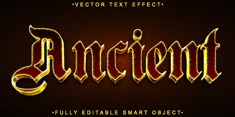 Historic Ancient Vector Fully Editable Smart Object Text Effect
