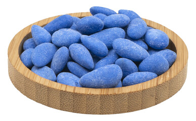 blue sugared almonds