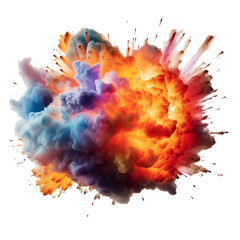 Doomsday explosion isolated on transparent background